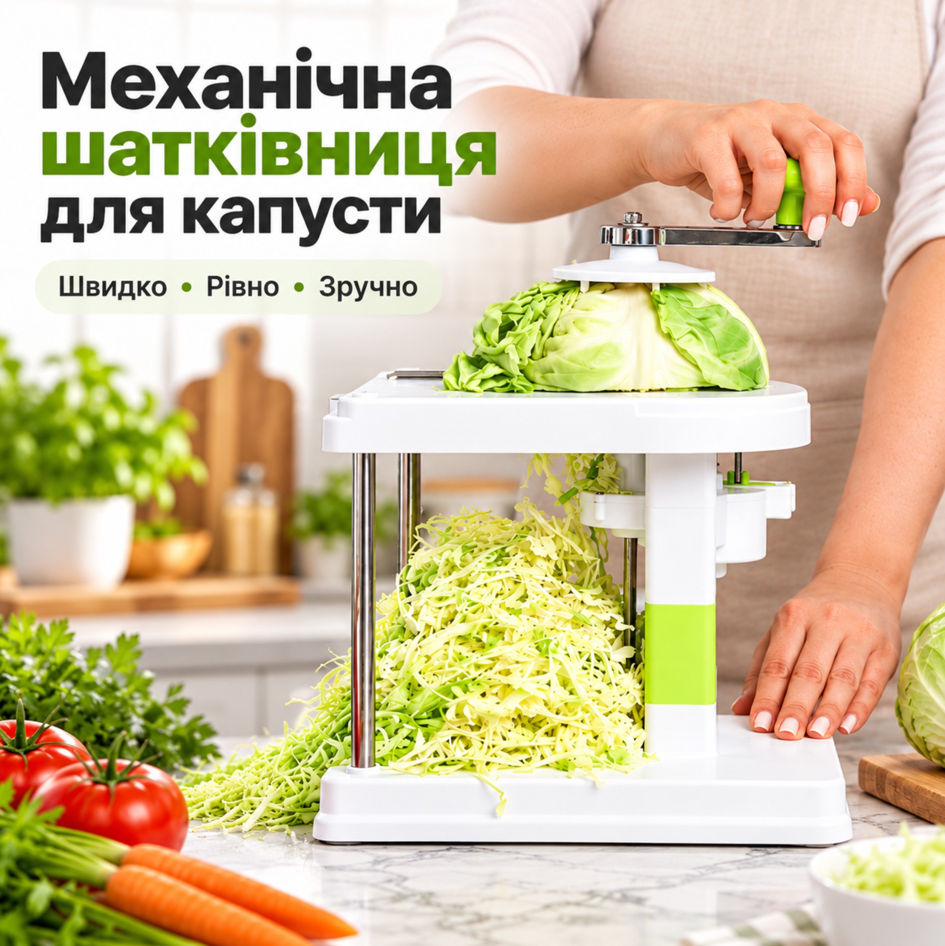 Механічна шатківниця для капусти CABBAGE CUTTER